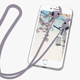 kwmobile Strap Compatible with Samsung Galaxy Buds 3 Pro - Silicone Cord Holder for Wireless Earphones - Lavender — thumbnail 5