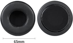 Universele ronde stereokoptelefoonhoes, schuimhoes, oorkappen, vervangingsaccessoires voor hoofdtelefoons-zwart 65mm — thumbnail 1