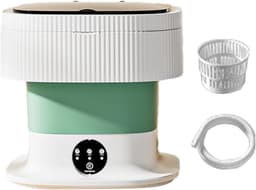 10L Grote Grensoverschrijdende Opvouwbare Wasmachine met Groot Ondergoed, Sokken, Babykleding en Kleine Mini Wasmachine (Groen) — thumbnail 4