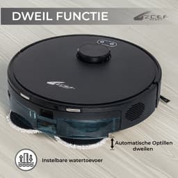 Zoef Robot Robotstofzuiger met dweilfunctie Willem 2.0 - robot vacuum - 6000Pa zuigkracht - Roterende mops - dweilrobot - met laadstation — thumbnail 3