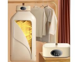 Draagbare wasdroger - Droger - Condenserende heteluchtdroger - 360° droogcyclus - UV + hitte sterilisatiefunctie - Dubbele veiligheidsbescherming - Ideaal voor op reis en om kleding te drogen bij nat weer