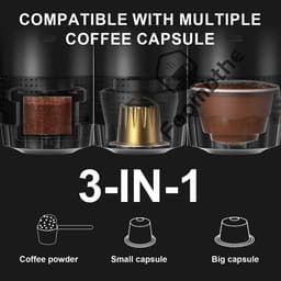 Draadloos Elektrisch - Portabele Espresso Koffiemachine - 3-in-1 Capsule en Poeder - Koffiemaker - Voor Reizigers en Kampeerders — thumbnail 3