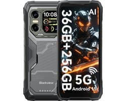 Blackview XPLORE 1 - Robuuste Smartphone - 5G - 36GB RAM - 256GB ROM - 20000mAh - 6.78 inch - Robuuste Telefoon - Nachtzicht - Android 15 - NFC - GPS - Zwart