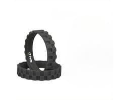 17 Parts – 2 Stuks Wielbanden Geschikt voor iRobot Roomba – Compatibel met Series 500, 600, 700, 800, 900, e5, i7, j7 & j9 – Antislip Rubberen Banden – Stil & Duurzaam – Vervangende Accessoires voor Robotstofzuiger