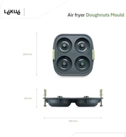 Lékué Airfryer Bakvorm 4 Donuts - Siliconen - Grey — thumbnail 7