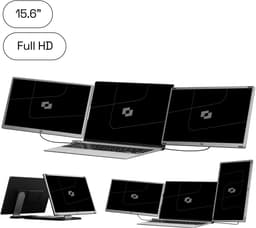 Screenmate® Infinity Portable Monitor 15,6” - Draagbare Monitor met Beschermhoes - Extra Scherm Laptop - Draagbaar Beeldscherm - Grijs — thumbnail 1