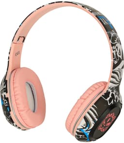 MOZY® - Draadloze Koptelefoon - Roze Graffiti - Bluetooth - tot 10 Meter - tot 100 uur - Bedieningspaneel - Micro SD-kaartlezer - Hoofdtelefoon Kinderen - Verstelbaar — thumbnail 3