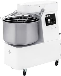 HENDI spiraalmixer met vaste kom 22 liter - rvs kom en gelakte stalen behuizing - 38,5x67x72,5 cm - wit - 2 snelheden, timer - voor deeg in bakkerij en pizzeria — thumbnail 4