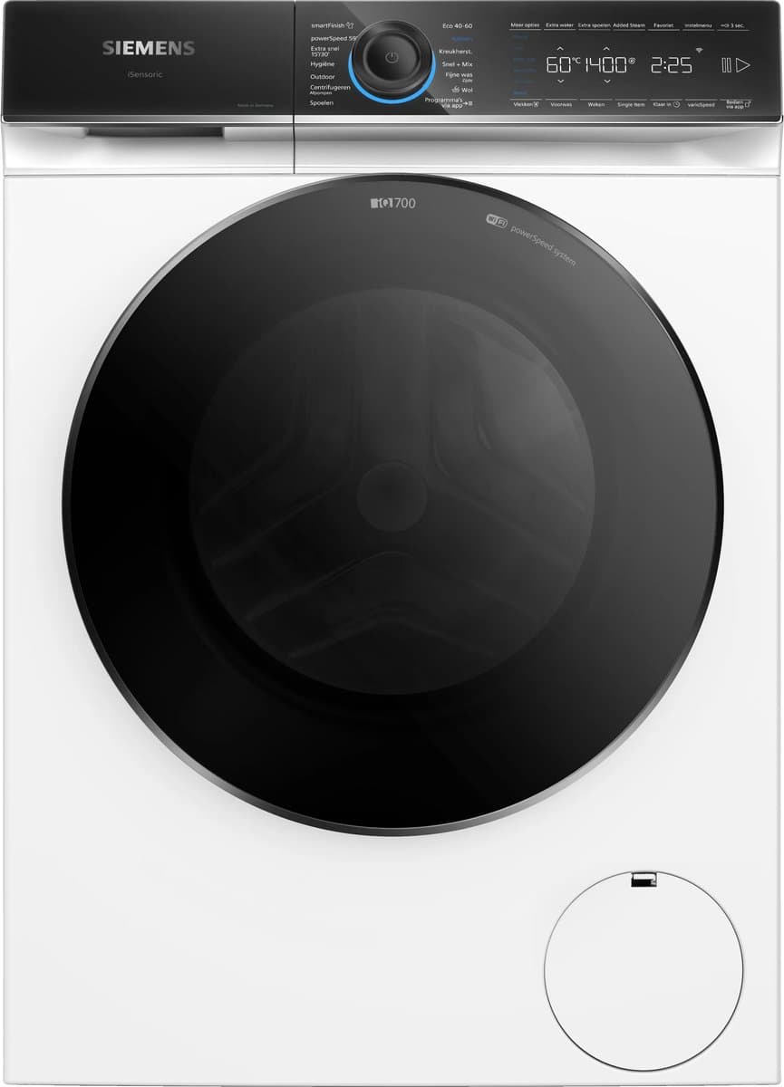 Siemens WG44G20BNL - iQ700 - Wasmachine - Wasmachine met stoom - 9 kg - 1400 rpm - 50% zuiniger dan energielabel A - Added Steam; Zorgt voor 40% minder kreukels -speedPack XL: programma's versnellen - Home Connect — afbeelding 1