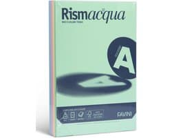 Favini® Rismacqua – 200 Vel A4 Gekleurd Papier – 140 g/m² – Pastelkleuren – Multicolor – Voor Printen, Knutselen & Kantoor – Inkjet & Laser – FSC – Made in Italy