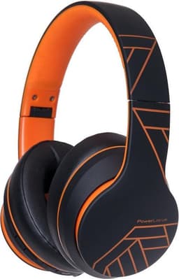 PowerLocus P6 draadloze Over-Ear Koptelefoon Inklapbaar - Bluetooth Hoofdtelefoon - Met microfoon - Zwart/Oranje — thumbnail 1