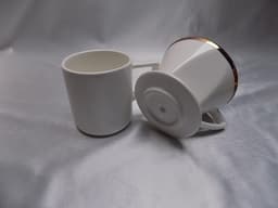 Koffiezet set, 2 kops (1 beker en filter aardewerk) met filters, koffie en maatlepel — thumbnail 4