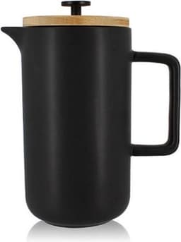 OGO Living KEYGO - Koffiezet apparaat - Cafetiere - French press 1,3L - mat zwart - porselein - strak Noors Design — thumbnail 1