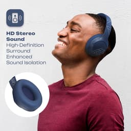 PowerLocus P3 - Bluetooth Koptelefoon – Draadloos – Over-ear – incl. Premium Case – 50 uur batterijduur – Microfoon – Blauw — thumbnail 9
