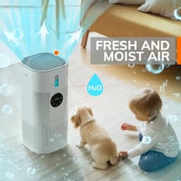 MIUI® - luchtreiniger met luchtbevochtiger - met HEPA filter - tegen pollen, allergieën, stof en huisdierenharen - 2 in 1 luchtzuivering en bevochtiging - ultra-stille modus van 25dB - tot 60 m2 — thumbnail 5