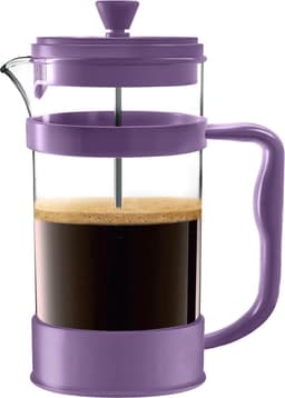 French Press/Franse Pers Koffiezetapparaat, Koffie of Thee Maker met Drie Filters, Hittebestendig Borosilicaatglas met Stalen Zuiger - 1000ml / 1 Liter / 34Oz - Pruim — thumbnail 1