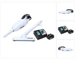 Makita DCL 181 FRG1W Snoerloze stofzuiger 18 V Wit + 1x oplaadbare accu 6.0 Ah + lader