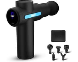 Sanbo Massage Gun Mini Professioneel - incl. 5 Opzetstukken En 6 Intensiteitsstanden - Mini - Sport en Relax Massage Apparaat - Professioneel - Hyrox - Crossfit - Zwart