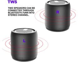 Set van Mini Waterdicht Wireless Bluetooth Speaker Dubbele Draadloze Luidspreker F11 Waterdicht & TWS-stereokoppeling & Subwoofer & Spraakoproepfunctie & Type-C Snelladen, Waterproof Wireless Speaker 24 Uur accu Verjaardag-Cadeau-Muziek