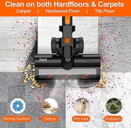 Handstofzuiger met Steel - Draadloze Steelstofzuiger - Handheld Vacuum Cleaner - Afneembare Kruimelzuiger - Kruimeldief Best Verkocht - Blauw — thumbnail 4