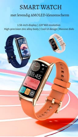 Kiraal Diva - Stijlvolle Activity Tracker - Functioneel - Android & iOS - RVS - Zwart — thumbnail 4
