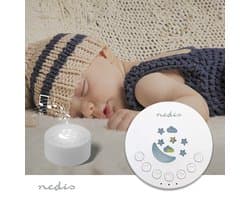 Nedis White Noise Machine - 18 Sound Options - 1 W - Maximale batterijduur: 18 uur - Dimbaar Licht - Tijdschakelaar - Wit