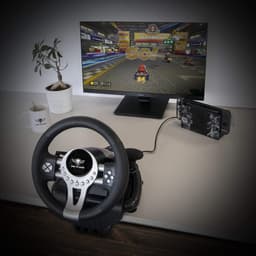 Spirit of Gamer Race Stuur – Geschikt voor PS4/PS3/Xbox One/Pc/Race Stuur – Race Stuur met Pedalen – Stevige Bevestiging – Race Stuur met Handschakelaar – 180 Graden Stuurhoek – Zwart — thumbnail 3