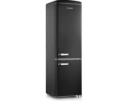 Severin RKG 8918 Retro Koel-Vriescombinatie – 244 Liter – LED – Retro Design - Zwart