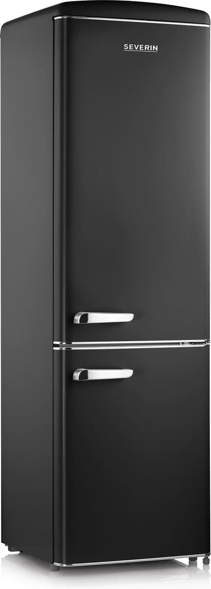Severin RKG 8918 Retro Koel-Vriescombinatie – 244 Liter – LED – Retro Design - Zwart — afbeelding 1
