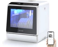 Mini vaatwasser - App Bestuurbaar - Wifi - Vrijstaand - 6 Couverts - Wit - 42,8x43,0x45,8cm