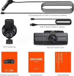 Dashcam - Dashcam Voor Auto - 4K - GPS - Infrared Night Vision — thumbnail 2