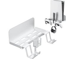 Premium muurbeugel geschikt voor PS5 - Accessoires - Kabelbinders - Organizer - Wandbeugel geschikt voor PS5 console controller en koptelefoon - Oplaadstation