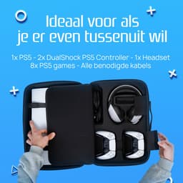 K&G Luxe PS5 Case - PS5 Tas - PS5 Koffer - Opbergtas - Multifunctioneel - Waterdicht - Accessoires geschikt voor Playstation 5 - Reiskoffer - Camo Blauw — thumbnail 5