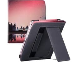 Case2go - E-reader hoes geschikt voor Pocketbook Era - Sleepcover - Auto/Wake functie - Met handstrap - Zonsondergang