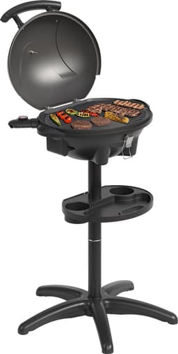 KitchenBrothers Elektrische BBQ - Opvouwbaar - Anti-aanbaklaag - PFAS-vrij - tot 250°C - 2400W - Zwart — thumbnail 1
