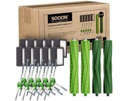 SQOON® Onderhoudspakket XL geschikt voor iRobot Roomba i3, i3+, i7, i7+, i4, i6, i6+, i8, i8+, E5, E6, E7, (niet j7 , j7+) - Perfect voor grondige reiniging en eenvoudig zelf te installeren