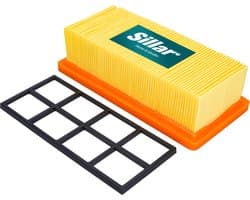 Sillar, Filter voor stofzuiger, papier, gegolfd, vervanging 6.415-953.0, geschikt voor stofzuiger Karcher AD2 AD3 AD 3.000 AD 3.200 AD4, 1 stuk