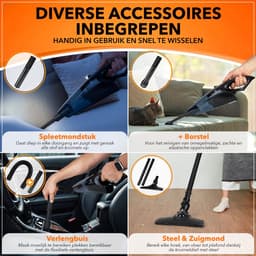 Innovixpro® Kruimeldief – Kruimeldief met steel – Nat&Droog – Handstofzuiger – 17000Pa – Kruimeldief snoerloos – Kruimelzuiger – ExtremeZuigkracht – Jouw ultieme schoonmaakpartner – Kruimelzuiger-Autostofzuiger-Nat&droog-InclusiefReistas — thumbnail 4