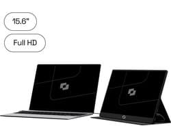 Screenmate® Lite Portable Monitor 15,6” - Draagbare Monitor met Beschermhoes - Extra Scherm Laptop - Draagbaar Beeldscherm - Zwart