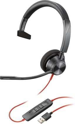 Headphones with Microphone Poly BLACKWIRE 5220 Black — thumbnail 2