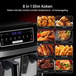 Mini oven - Grill rooster - Bakplaat - Airfryer - Voor Gezinsmaaltijden en Efficiënt Koken - 6-in-1 Slim Design met Dubbele Manden - 10 QT, Ruimtebesparend — thumbnail 5