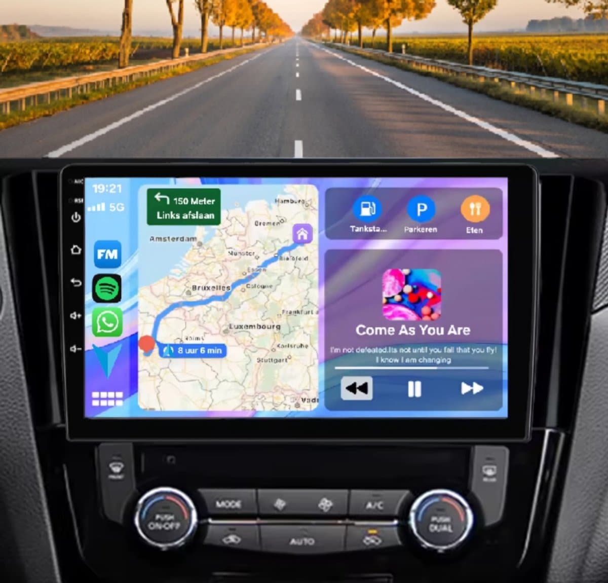Autoradio 4/64 met Carplay en Android auto | Geschikt voor Nissan Qashqai J11 en X-Trail 3 2013-2018 | Radio scherm met Navigatie | 2013 2014 2015 2016 2017 2018 | X trail xtrail T32 — afbeelding 1