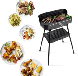 FRITEL barbecue BBQ 2246 - Elektrische bbq / Tafelgrill - Groot Grillopp. 50x25cm - 2200W - Afneembare plaat + Windscherm — thumbnail 1
