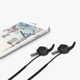 kwmobile Strap Compatible with Samsung Galaxy Buds 3 - Silicone Cord Holder for Wireless Earphones - Black — thumbnail 2