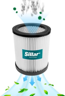 Sillar, stofzuigerfilter, wasbaar, van stof, anti-allergeen, geschikt voor Parkside PWD 12, 20, 25, 30, 35, PNTS 1400 H4, STIHL SE 33, vervanging voor filters 91096424, SE017035900, 1 stuk, 15,6 x 14 x 9,9 cm — thumbnail 3