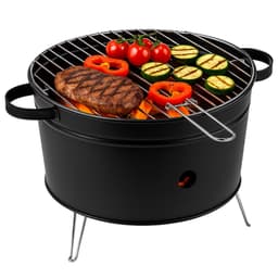 Cheqo® Tafelbarbecue Houtskool - Tafel Barbecue - BBQ Tafelmodel - Houtskoolbarbecue - Compacte BBQ voor Camping of Park - 35 cm - RVS - Lichtgewicht — thumbnail 1