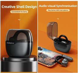 Lenovo LP76 - Bluetooth Oordopjes - Oorhaak - Zwart — thumbnail 5