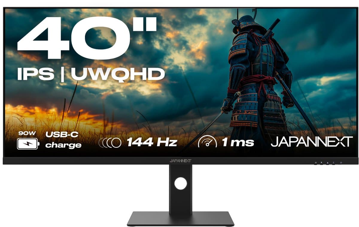 JAPANNEXT Gaming Monitor 40" IPS UWQHD (3440x1440) 144hz 1ms | JN-IPS401UWQHD144-C90W — afbeelding 1