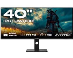 JAPANNEXT Gaming Monitor 40" IPS UWQHD (3440x1440) 144hz 1ms | JN-IPS401UWQHD144-C90W