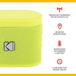 Kodak SoundBrix Bluetooth Speaker – Draadloze Muziek Box –5W RMS - 2pcs – Geel — thumbnail 2